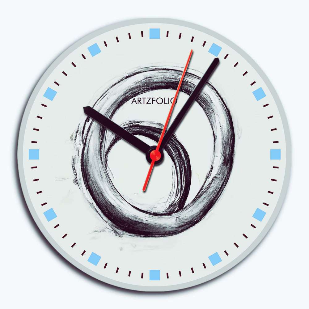 Abstract D75 Quartz Wall Clock | Non-Ticking Silent Movement - Wall Clocks Round - ArtzFolio.com