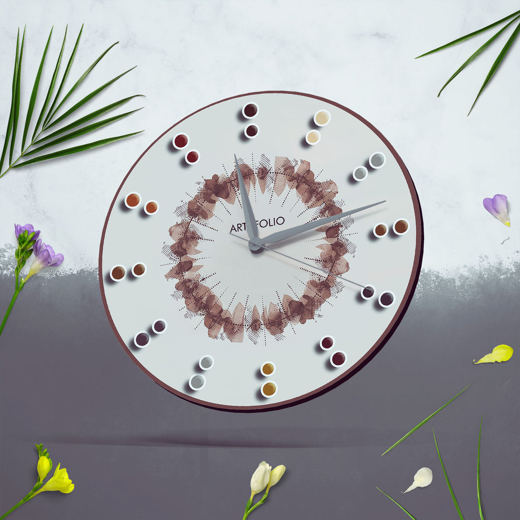 Abstract D76 Quartz Wall Clock | Non-Ticking Silent Movement - Wall Clocks Round - ArtzFolio.com