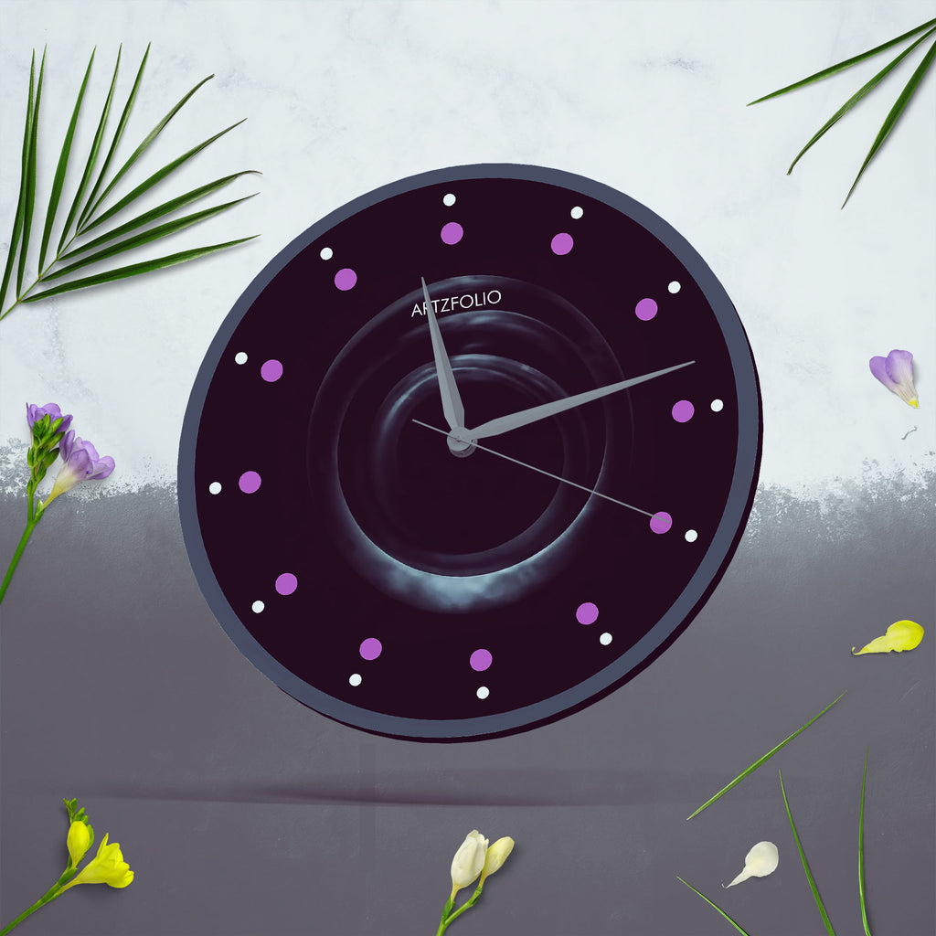 Abstract D81 Quartz Wall Clock | Non-Ticking Silent Movement - Wall Clocks Round - ArtzFolio.com