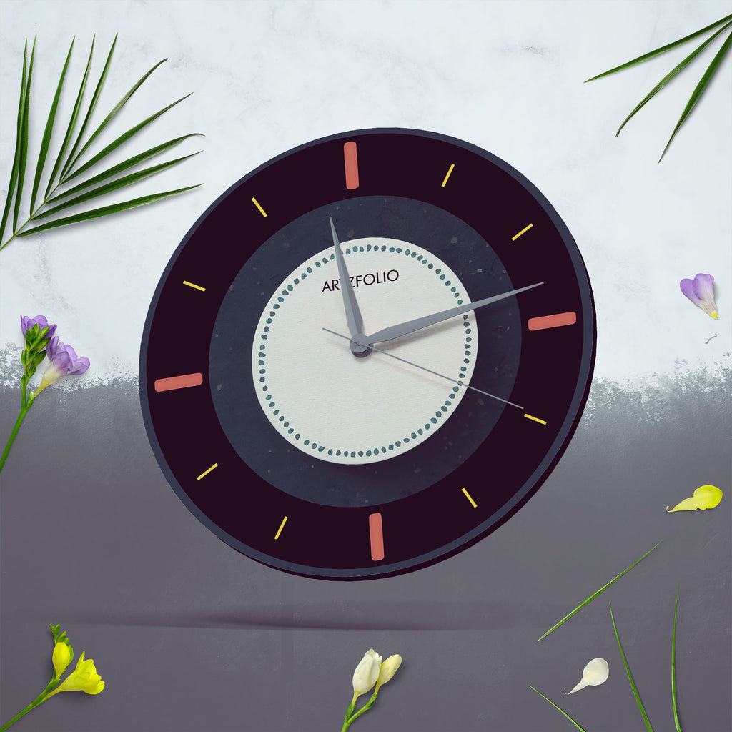 Abstract Geometric D4 Quartz Wall Clock | Non-Ticking Silent Movement - Wall Clocks Round - ArtzFolio.com