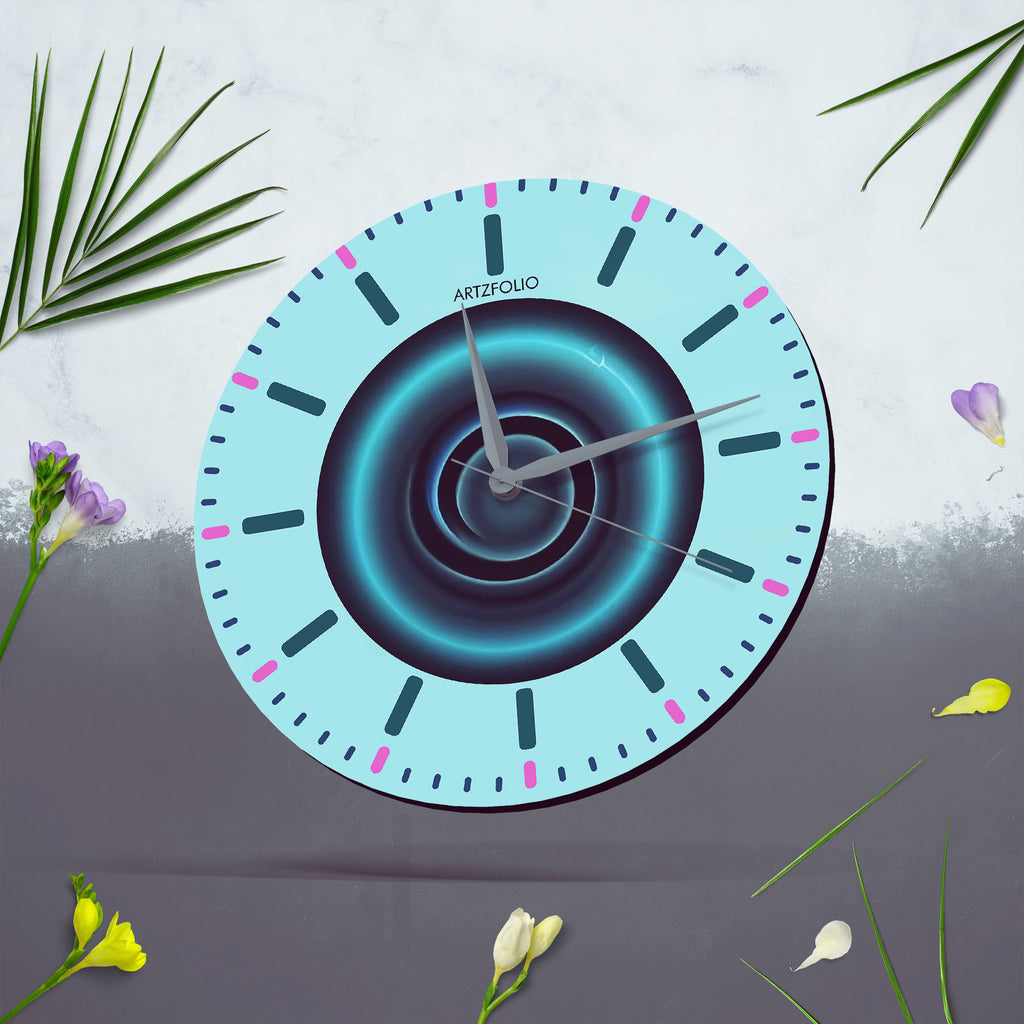 Abstract D82 Quartz Wall Clock | Non-Ticking Silent Movement - Wall Clocks Round - ArtzFolio.com