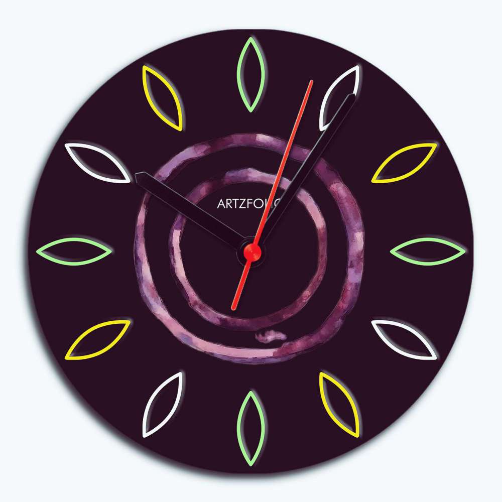 Abstract D83 Quartz Wall Clock | Non-Ticking Silent Movement - Wall Clocks Round - ArtzFolio.com