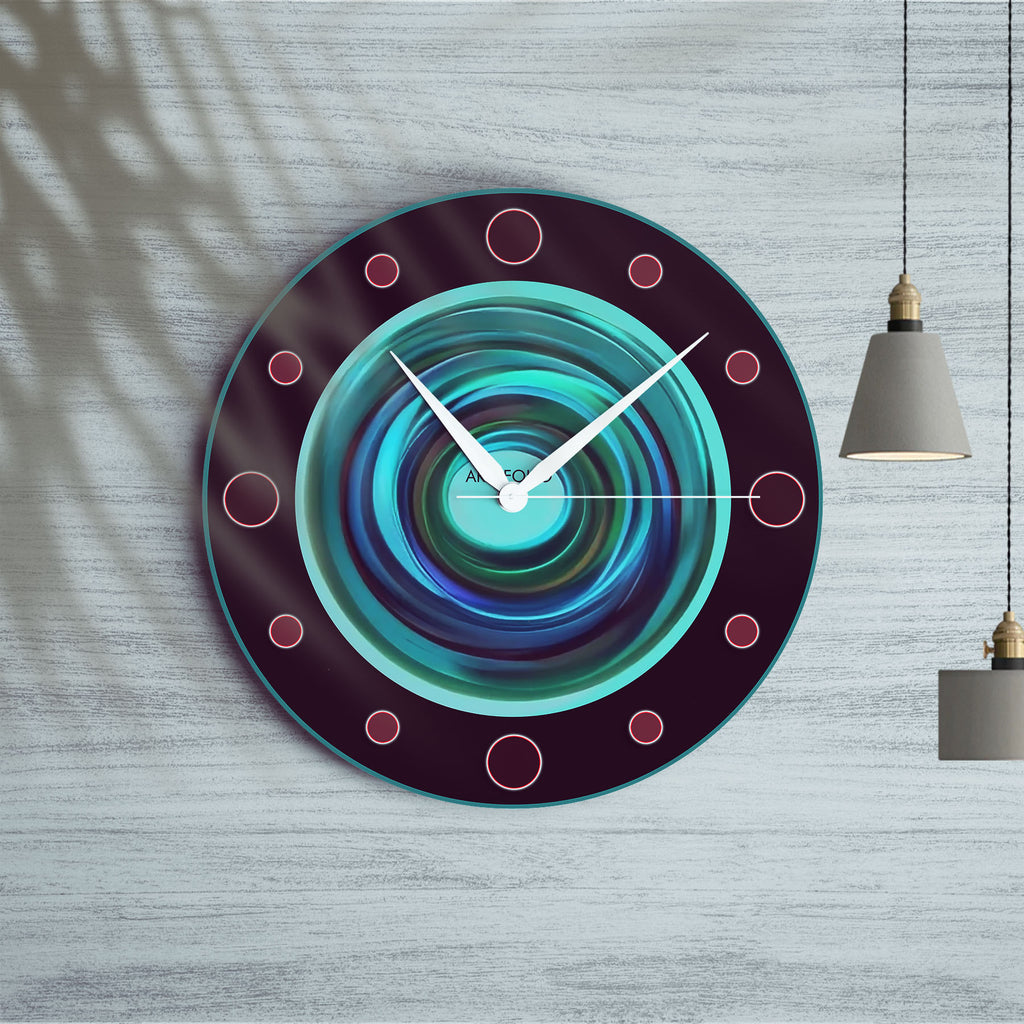 Abstract D84 Quartz Wall Clock | Non-Ticking Silent Movement - Wall Clocks Round - ArtzFolio.com