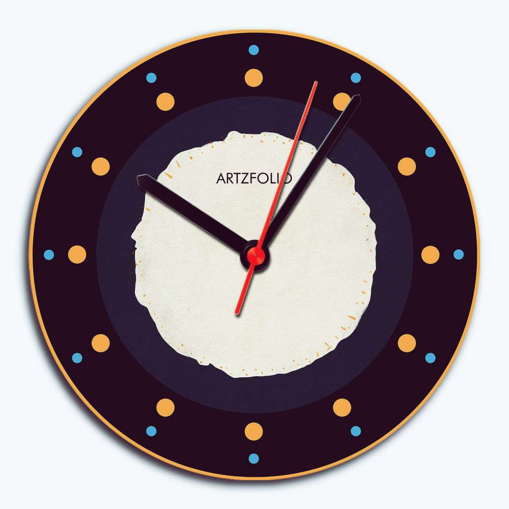 Abstract D85 Quartz Wall Clock | Non-Ticking Silent Movement - Wall Clocks Round - ArtzFolio.com