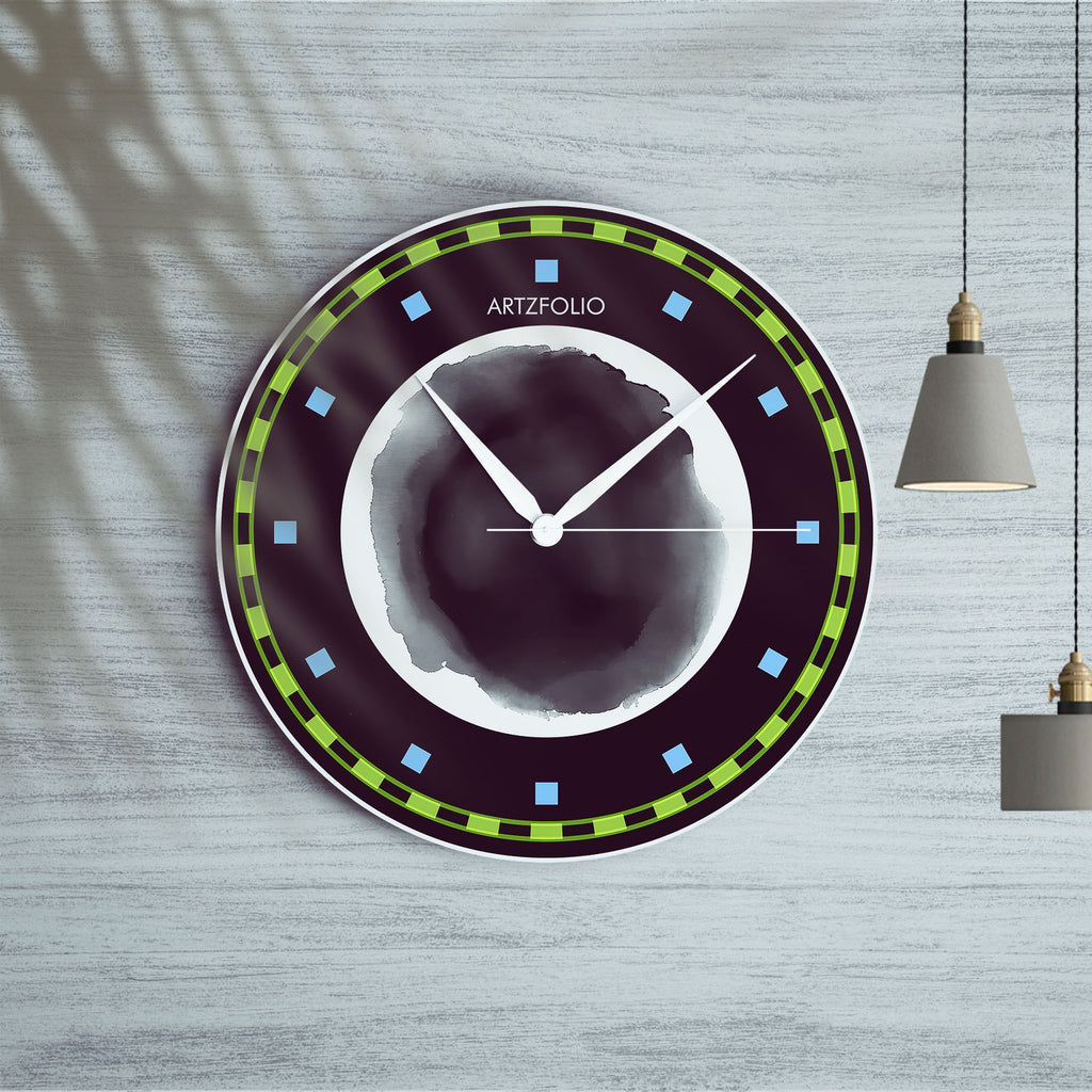 Abstract D87 Quartz Wall Clock | Non-Ticking Silent Movement - Wall Clocks Round - ArtzFolio.com