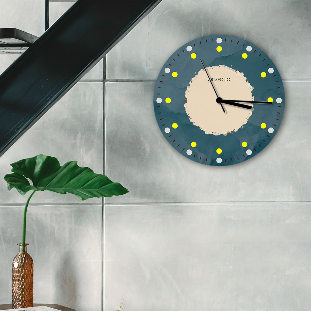 Abstract Texture D4 Quartz Wall Clock | Non-Ticking Silent Movement - Wall Clocks Round - ArtzFolio.com