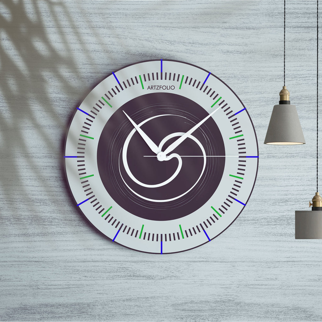 Abstract Geometric D7 Quartz Wall Clock | Non-Ticking Silent Movement - Wall Clocks Round - ArtzFolio.com