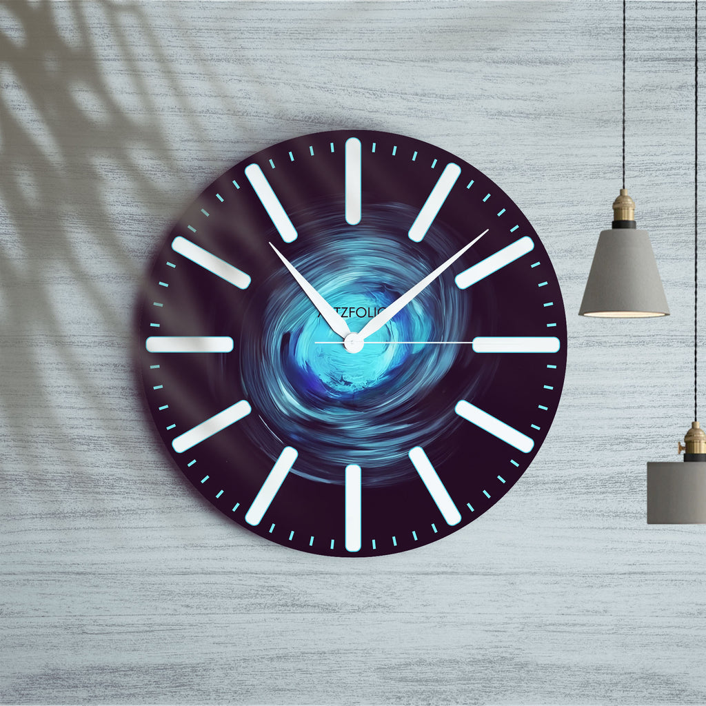 Abstract D101 Quartz Wall Clock | Non-Ticking Silent Movement - Wall Clocks Round - ArtzFolio.com