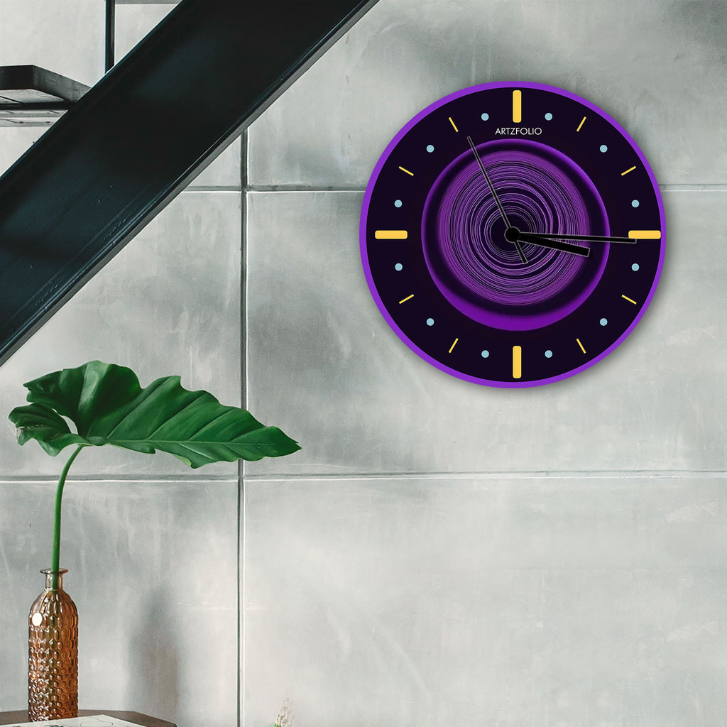 Abstract D102 Quartz Wall Clock | Non-Ticking Silent Movement - Wall Clocks Round - ArtzFolio.com