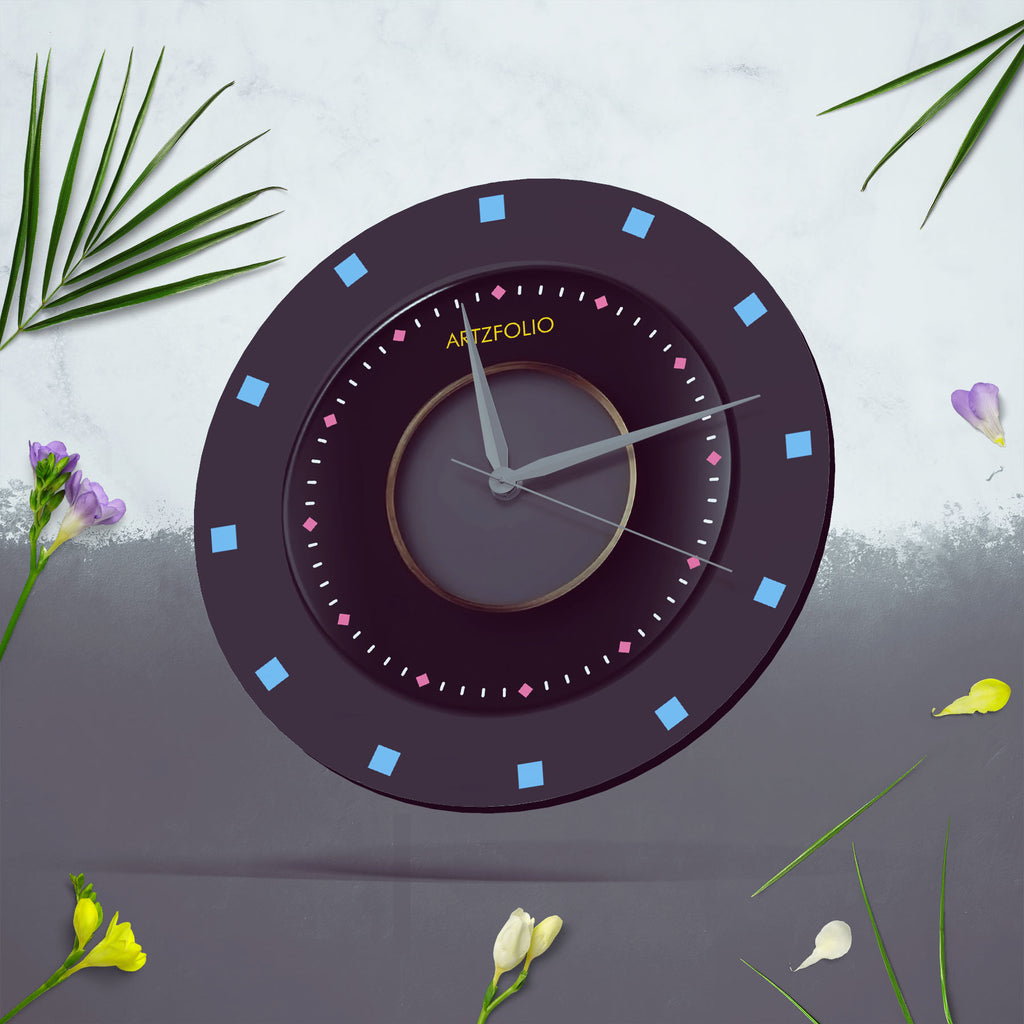 3D Metal Look D2 Quartz Wall Clock | Non-Ticking Silent Movement - Wall Clocks Round - ArtzFolio.com
