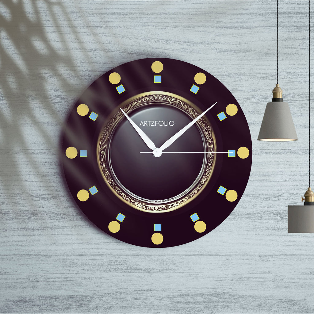 3D Metal Look D3 Quartz Wall Clock | Non-Ticking Silent Movement - Wall Clocks Round - ArtzFolio.com