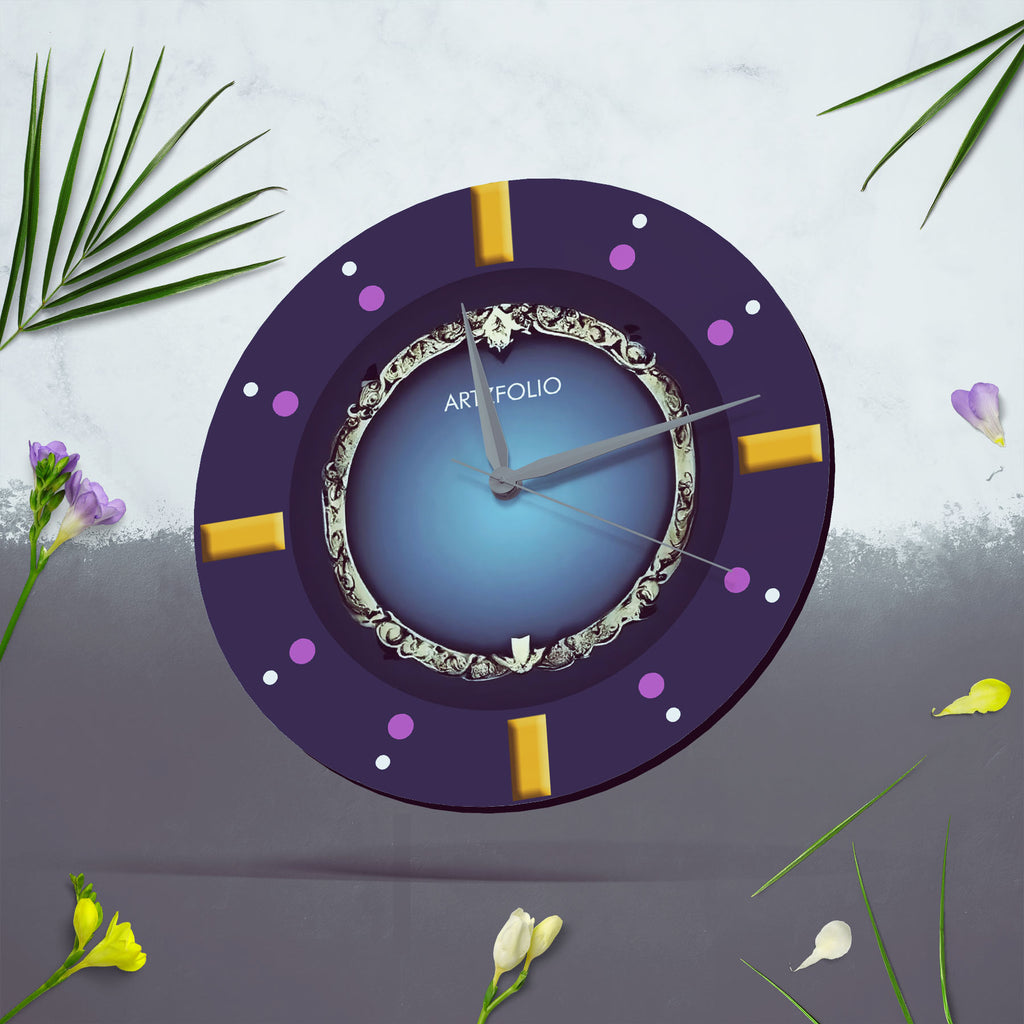 3D Metal Look D4 Quartz Wall Clock | Non-Ticking Silent Movement - Wall Clocks Round - ArtzFolio.com