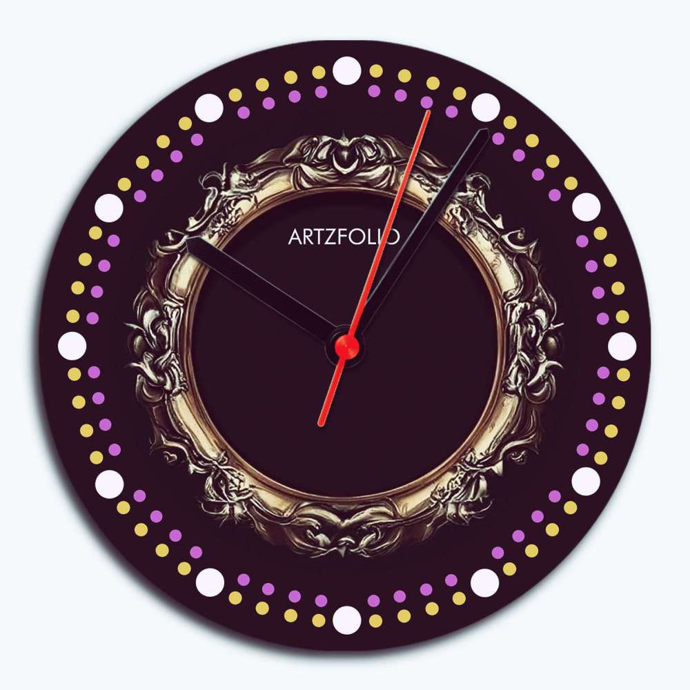 3D Metal Look D11 Quartz Wall Clock | Non-Ticking Silent Movement - Wall Clocks Round - ArtzFolio.com