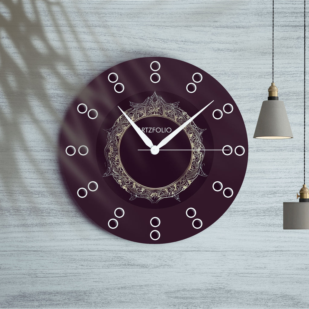 3D Metal Look D14 Quartz Wall Clock | Non-Ticking Silent Movement - Wall Clocks Round - ArtzFolio.com