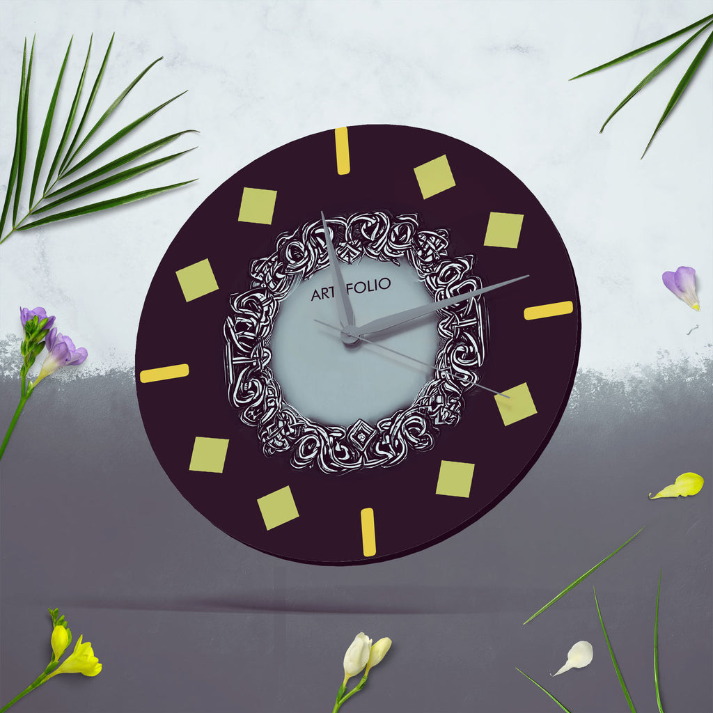 3D Metal Look D15 Quartz Wall Clock | Non-Ticking Silent Movement - Wall Clocks Round - ArtzFolio.com