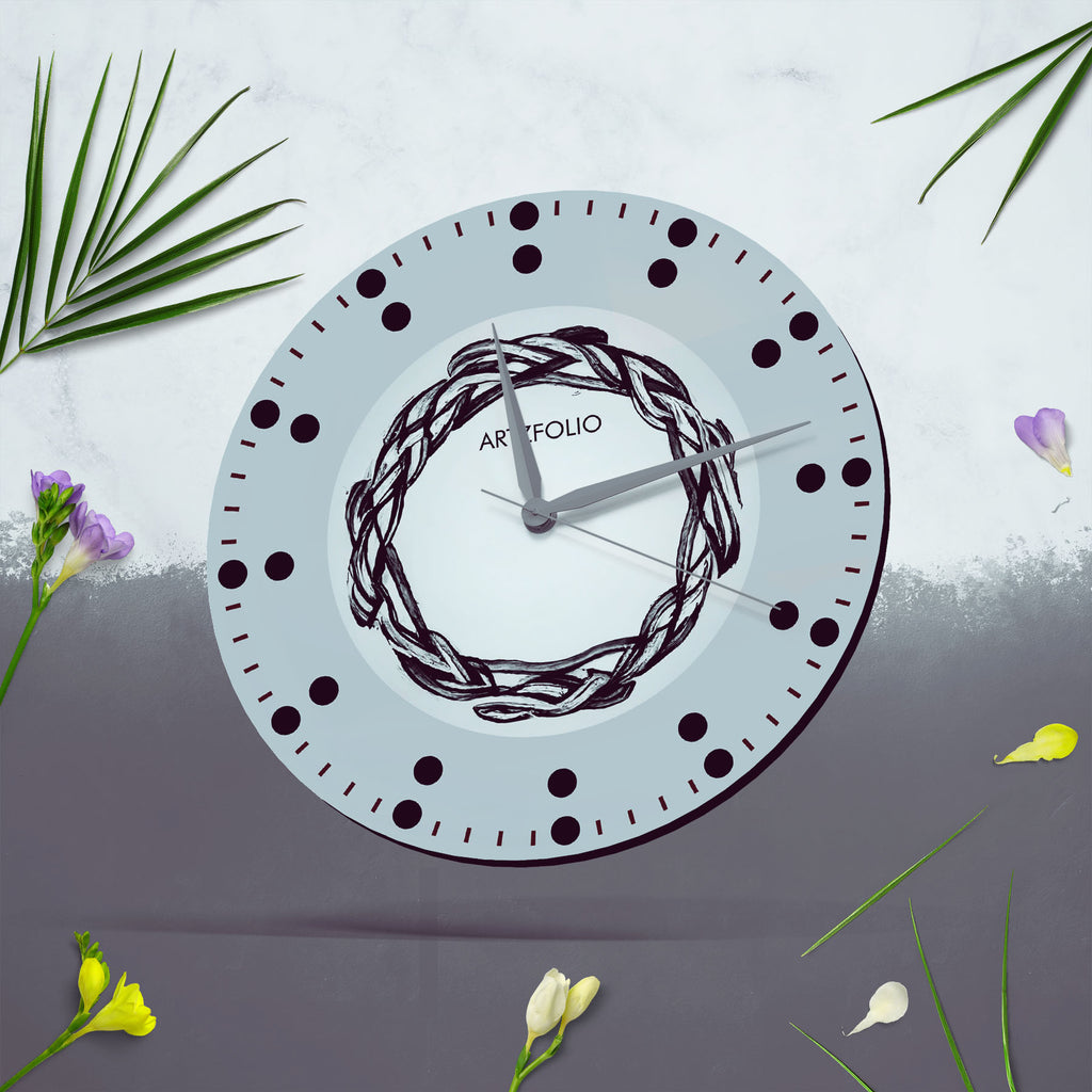 Abstract D110 Quartz Wall Clock | Non-Ticking Silent Movement - Wall Clocks Round - ArtzFolio.com