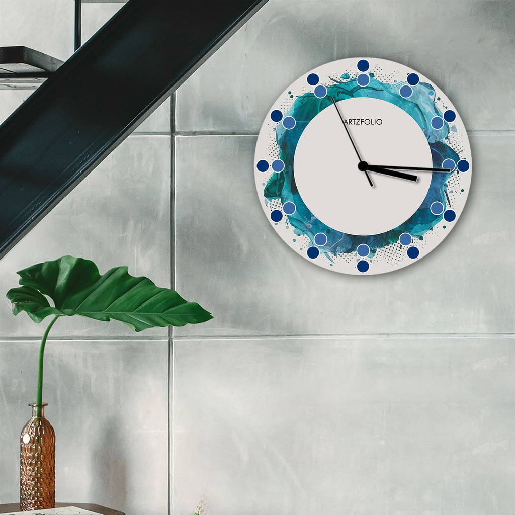 Abstract D116 Quartz Wall Clock | Non-Ticking Silent Movement - Wall Clocks Round - ArtzFolio.com