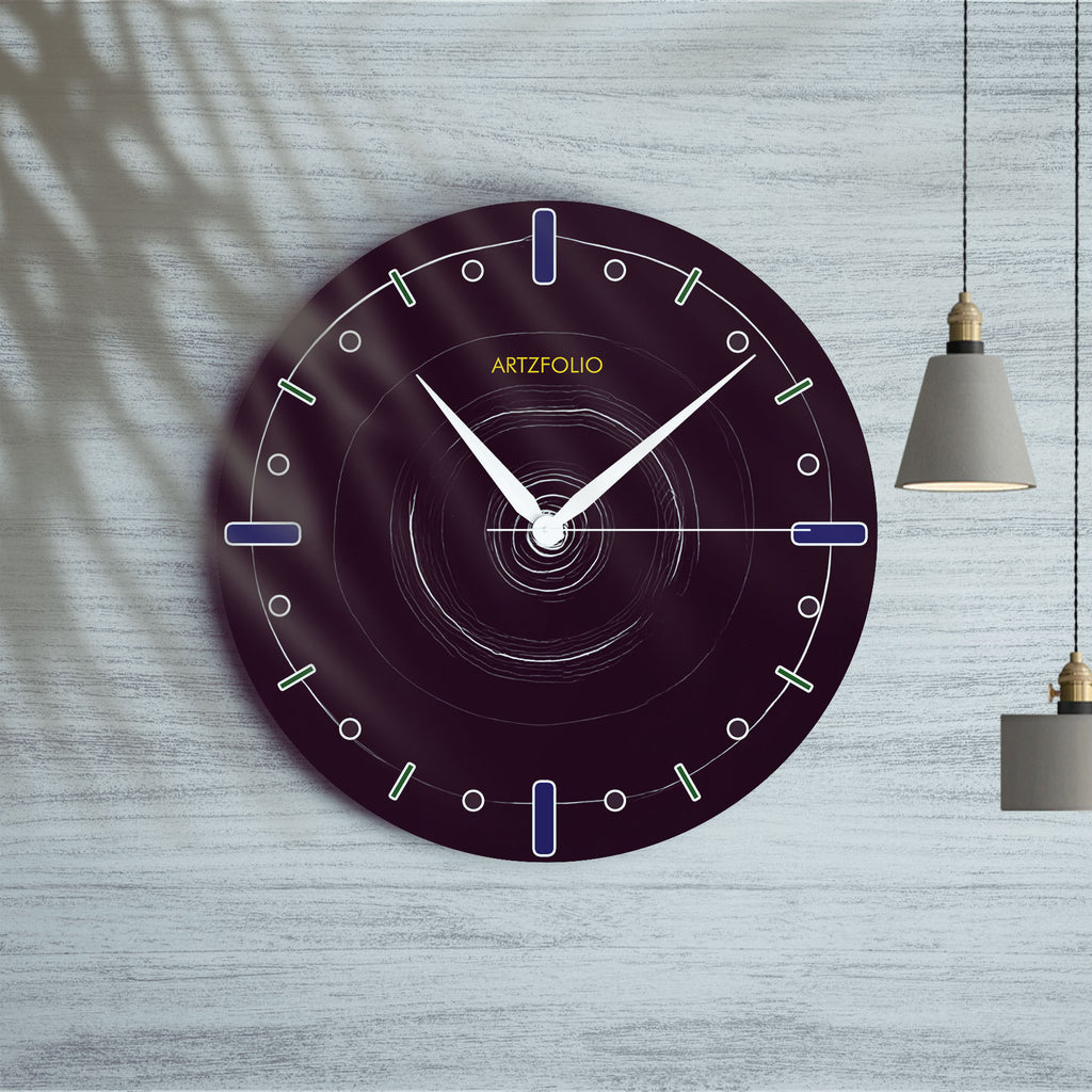 Abstract D117 Quartz Wall Clock | Non-Ticking Silent Movement - Wall Clocks Round - ArtzFolio.com
