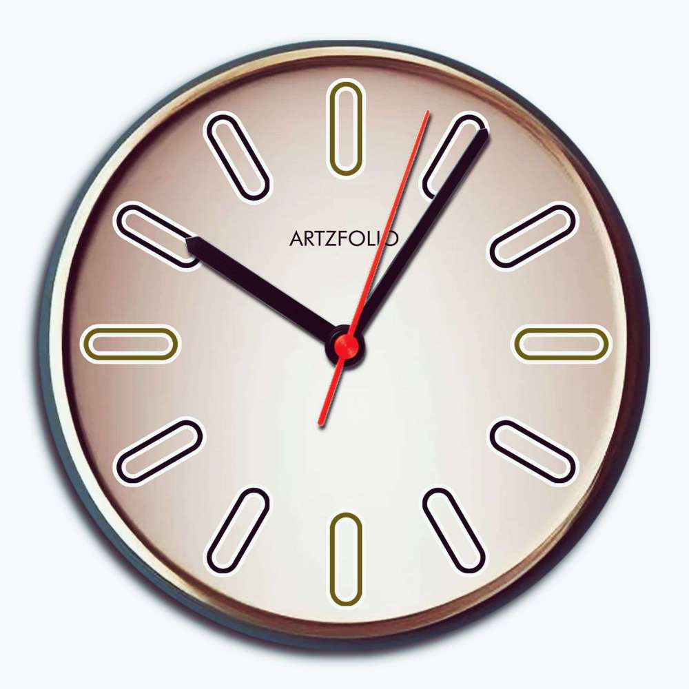 Abstract D120 Quartz Wall Clock | Non-Ticking Silent Movement - Wall Clocks Round - ArtzFolio.com