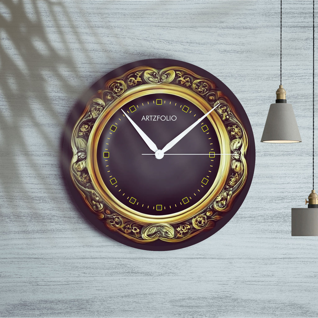 3D Vintage Metal Look D9 Quartz Wall Clock | Non-Ticking Silent Movement - Wall Clocks Round - ArtzFolio.com