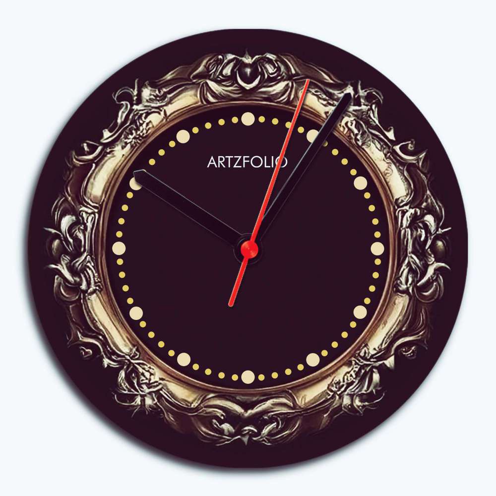 3D Vintage Metal Look D10 Quartz Wall Clock | Non-Ticking Silent Movement - Wall Clocks Round - ArtzFolio.com