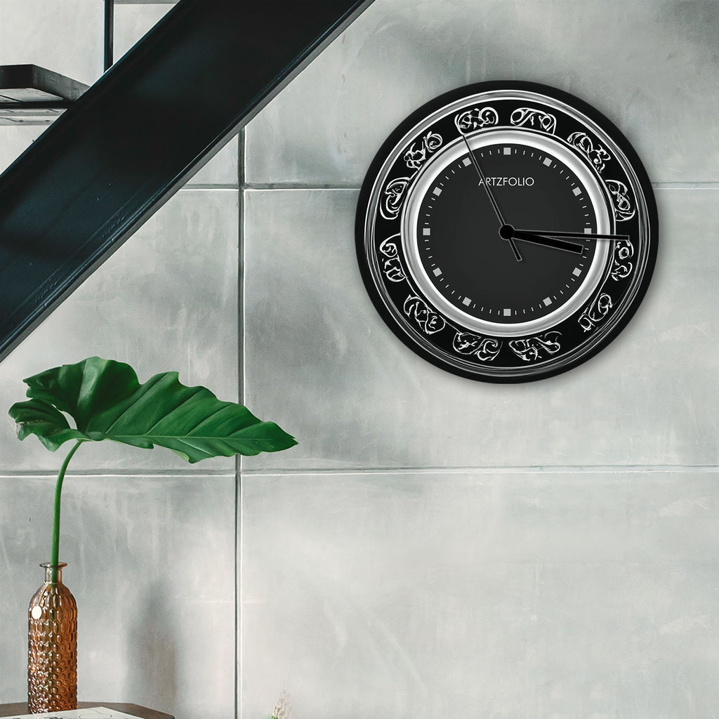 3D Metal Look D17 Quartz Wall Clock | Non-Ticking Silent Movement - Wall Clocks Round - ArtzFolio.com