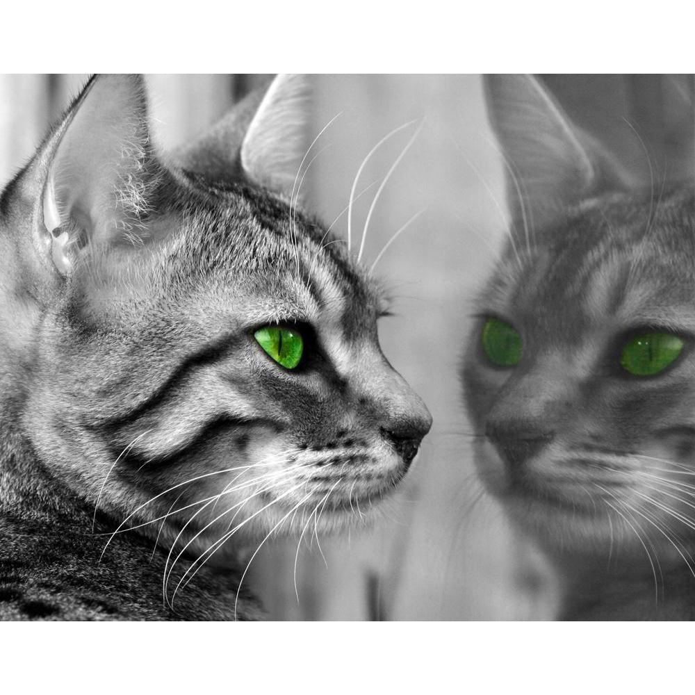 Begali Special Breed Kitten With Green Eyes, Abstract Expressionism, Abstracts, Animals, Art and Paintings, Bengali, Black and White, Semi Abstract, Stripes, White, wall decor for living room, wall frames for living room, frames for living room, wall art, canvas painting, wall frame, scenery, panting, paintings for living room, framed wall art, wall painting, scenery painting, framed wall painting, scenery for wall with frames, wall art for living room stylish, home decor items for living room, canvas paint