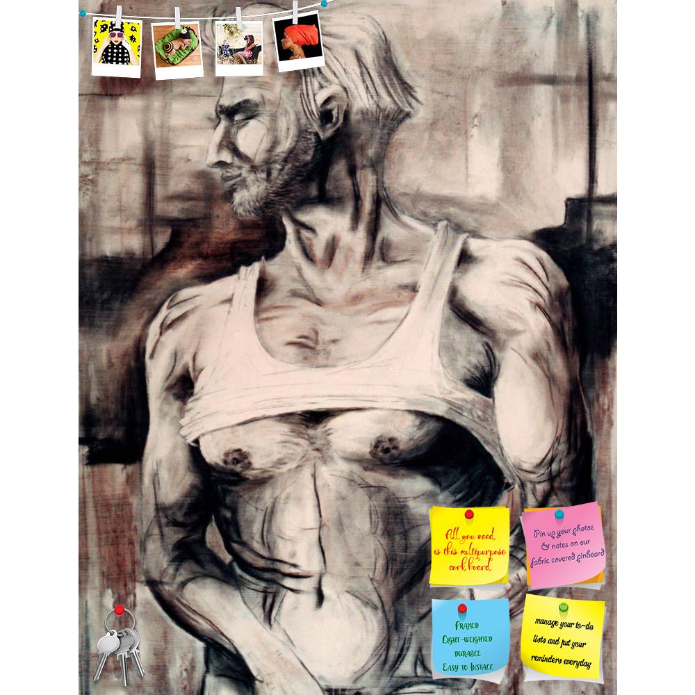ArtzFolio Male Torso D2 Printed Bulletin Board Notice Pin Board Soft Board | Frameless-Bulletin Boards Frameless-AZSAO331200BLB_FL_L-Image Code 5000008 Vishnu Image Folio Pvt Ltd, IC 5000008, ArtzFolio, Bulletin Boards Frameless, Adult, Figurative, Fine Art Reprint, male, torso, d2, printed, bulletin, board, notice, pin, soft, frameless, naked, handiwork, person, not, exist, imagination, pin up board, push pin board, extra large cork board, big pin board, notice board, small bulletin board, cork board, wall