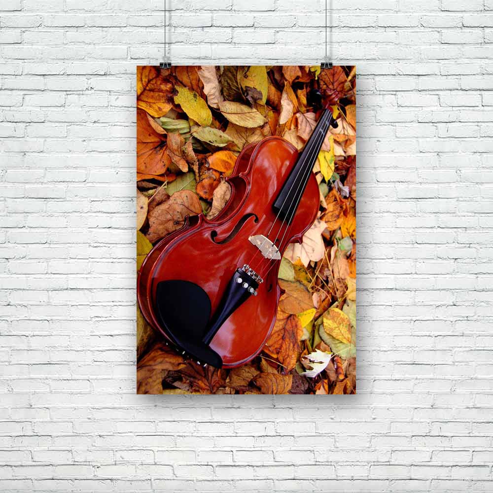 Violin In Leaves, Music, Music and Dance, Music and Musical Instruments, Musical Instruments, Seasons, Wooden, aesthetic, art, artwork, bedroom, colour, decor, decoration, frame, hanging, home, inspirational, items, kitchen, living, motivational, painting, portrait, poster, quotes, room, set, stickers, wall, , , , 