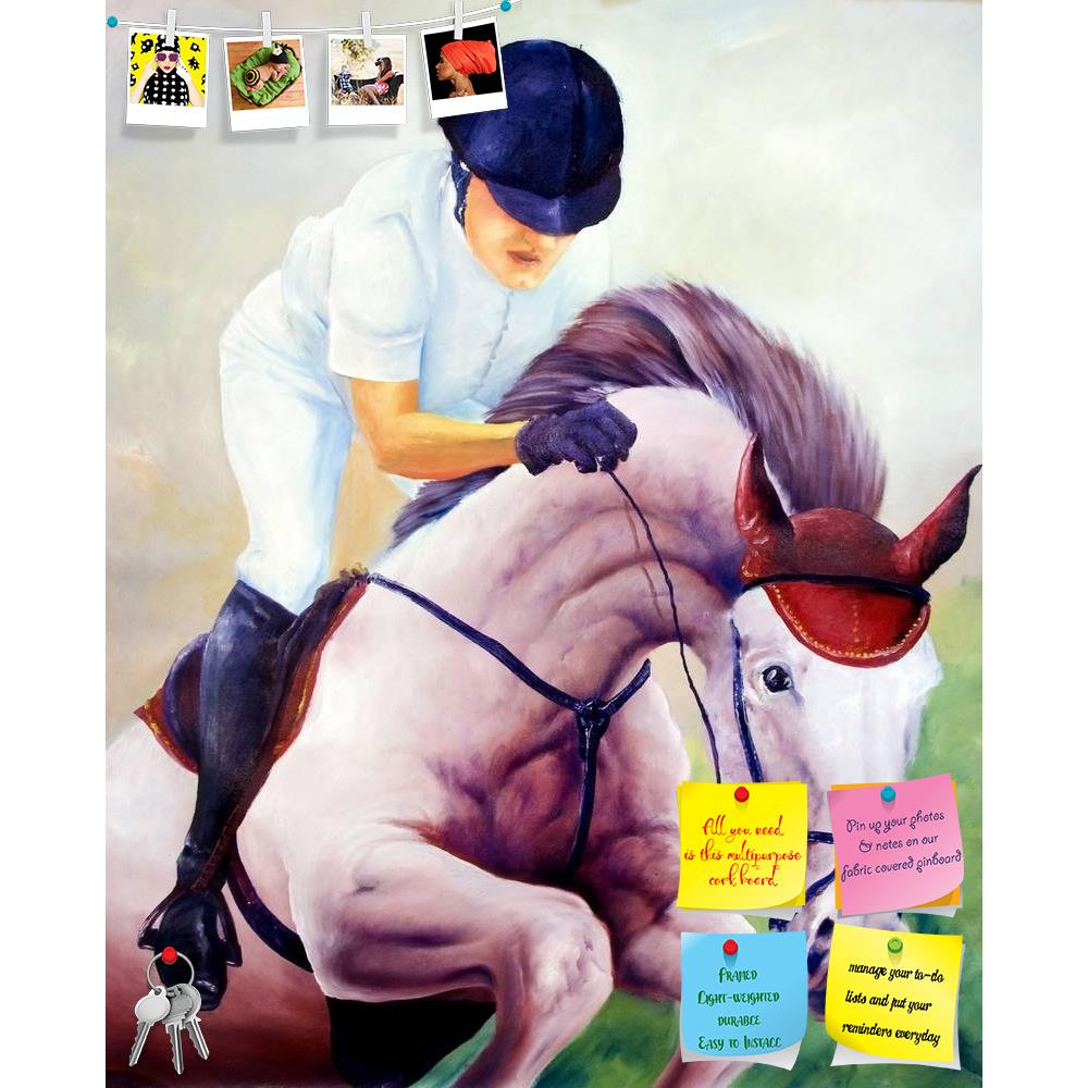 ArtzFolio Jockey Artwork Printed Bulletin Board Notice Pin Board Soft Board | Frameless-Bulletin Boards Frameless-AZSAO354372BLB_FL_L-Image Code 5000020 Vishnu Image Folio Pvt Ltd, IC 5000020, ArtzFolio, Bulletin Boards Frameless, Animals, Sports, Fine Art Reprint, jockey, artwork, printed, bulletin, board, notice, pin, soft, frameless, oil, painting, am, author, image, person, not, exist, pin up board, push pin board, extra large cork board, big pin board, notice board, small bulletin board, cork board, wa
