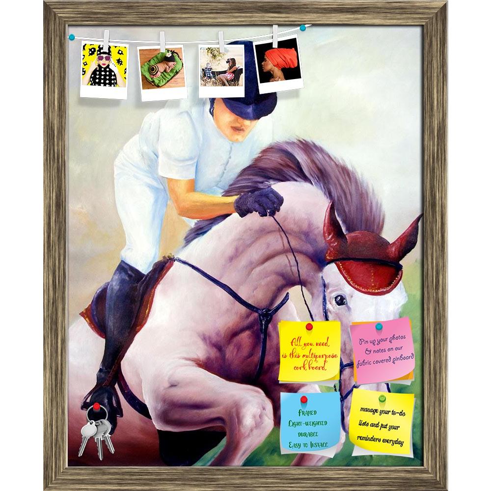ArtzFolio Jockey Artwork Printed Bulletin Board Notice Pin Board Soft Board | Framed-Bulletin Boards Framed-AZSAO354372BLB_FR_L-Image Code 5000020 Vishnu Image Folio Pvt Ltd, IC 5000020, ArtzFolio, Bulletin Boards Framed, Animals, Sports, Fine Art Reprint, jockey, artwork, printed, bulletin, board, notice, pin, soft, framed, oil, painting, am, author, image, person, not, exist, pin up board, push pin board, extra large cork board, big pin board, notice board, small bulletin board, cork board, wall notice bo