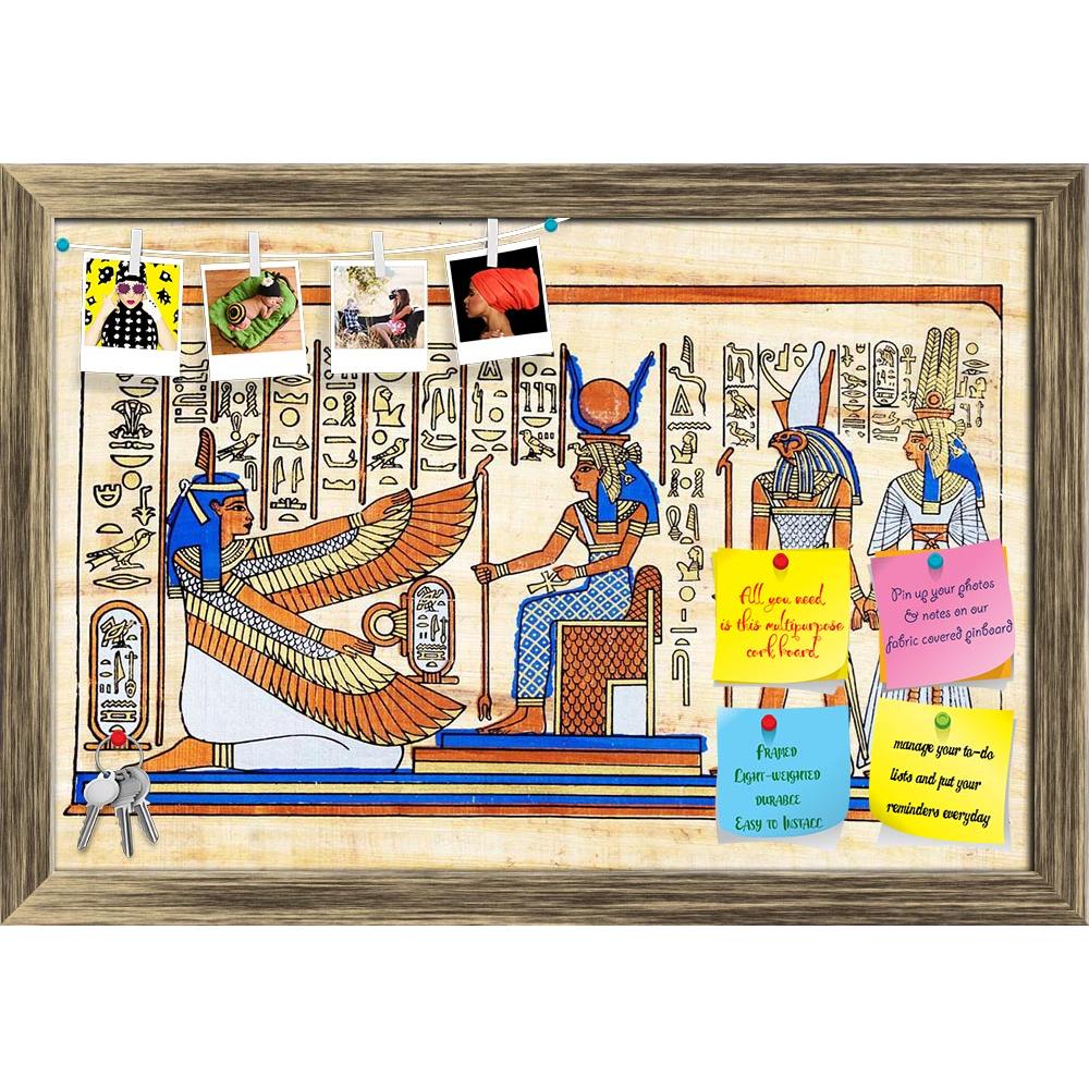 ArtzFolio Isis & Winged Maat With Horus & Nefertari Printed Bulletin Board Notice Pin Board Soft Board | Framed-Bulletin Boards Framed-AZSAO2341185BLB_FR_L-Image Code 5000040 Vishnu Image Folio Pvt Ltd, IC 5000040, ArtzFolio, Bulletin Boards Framed, Historical, Vintage, Fine Art Reprint, isis, winged, maat, with, horus, nefertari, printed, bulletin, board, notice, pin, soft, framed, together, pin up board, push pin board, extra large cork board, big pin board, notice board, small bulletin board, cork board,