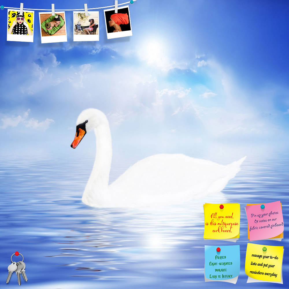 ArtzFolio White Swan Printed Bulletin Board Notice Pin Board Soft Board | Frameless-Bulletin Boards Frameless-AZSAO2612809BLB_FL_L-Image Code 5000043 Vishnu Image Folio Pvt Ltd, IC 5000043, ArtzFolio, Bulletin Boards Frameless, Birds, Landscapes, Fine Art Reprint, white, swan, printed, bulletin, board, notice, pin, soft, frameless, beautiful, sky, background, pin up board, push pin board, extra large cork board, big pin board, notice board, small bulletin board, cork board, wall notice board, giant cork boa