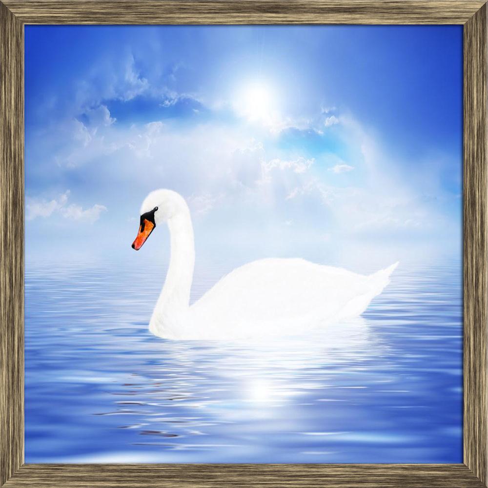 Pitaara Box White Swan Canvas Painting Synthetic Frame-Paintings Synthetic Framing-PBART2612809AFF_FW_L-Image Code 5000043 Vishnu Image Folio Pvt Ltd, IC 5000043, Pitaara Box, Paintings Synthetic Framing, Birds, Landscapes, Fine Art Reprint, white, swan, canvas, painting, synthetic, frame, beautiful, sky, background, framed canvas print, wall painting for living room with frame, canvas painting for living room, artzfolio, poster, framed canvas painting, wall painting with frame, canvas painting with frame l