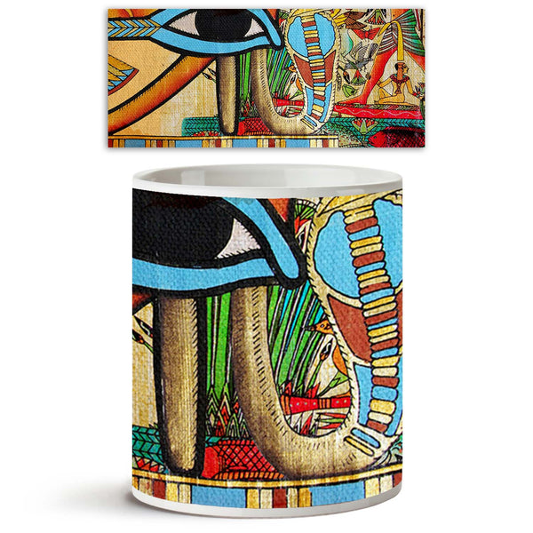 Egyptian Abstraction Ceramic Coffee Tea Mug Inside White-Coffee Mugs--IC 5000073 IC 5000073, Abstract Expressionism, Abstracts, African, Ancient, Art and Paintings, Birds, Books, Botanical, Calligraphy, Culture, Drawing, Ethnic, Eygptian, Floral, Flowers, Geometric Abstraction, Historical, Medieval, Nature, Paintings, Religion, Religious, Retro, Semi Abstract, Signs and Symbols, Stripes, Symbols, Traditional, Tribal, Vintage, World Culture, egyptian, abstraction, ceramic, coffee, tea, mug, inside, white, eg
