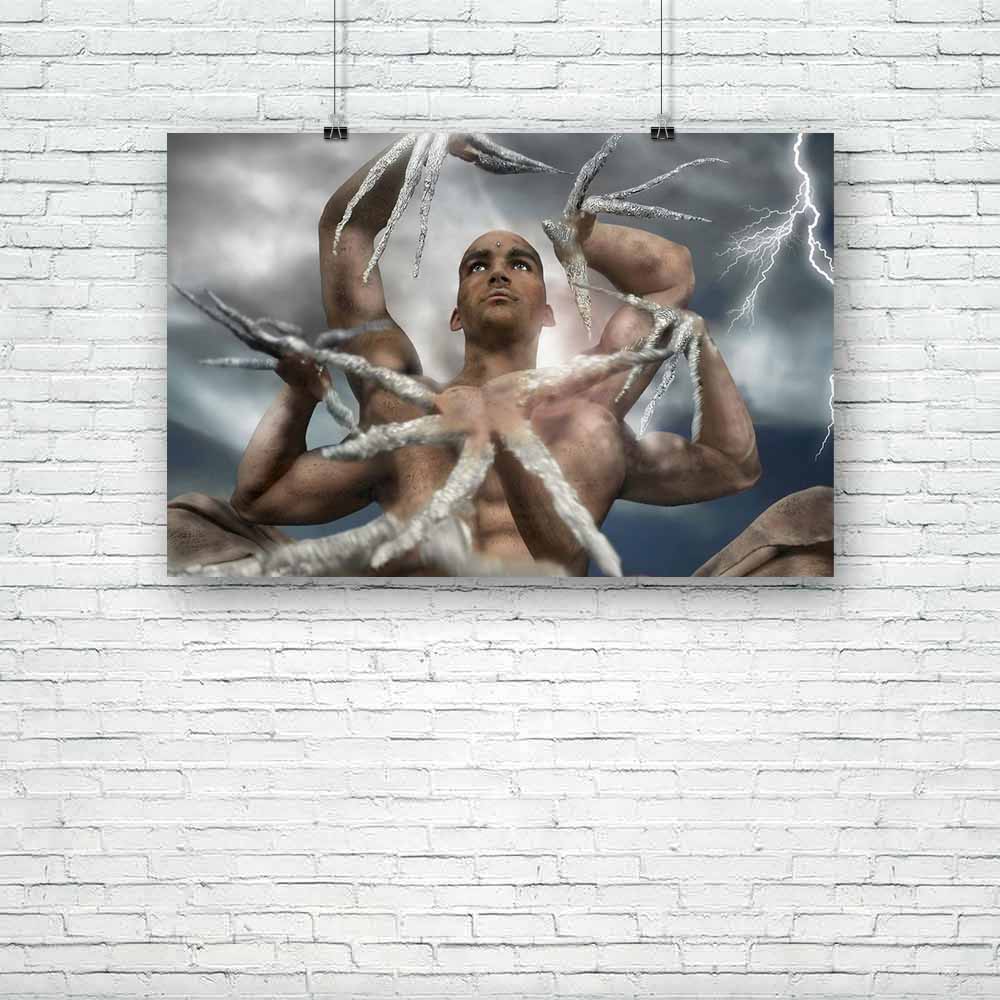 Hindu God Shiva D1 Unframed Paper Poster-Paper Posters Unframed-POS_UN-IC 5000076 IC 5000076, Abstract Expressionism, Abstracts, Art and Paintings, God Shiv, Hinduism, Individuals, Portraits, Religion, Religious, Semi Abstract, Spiritual, Surrealism, hindu, god, shiva, d1, unframed, paper, poster, abstract, alien, arm, art, bizarre, composite, confusion, dimension, duality, heaven, imagination, manipulation, movement, multi, myth, mythical, power, reflecting, six, spirit, spirituality, split, surrealistic, 
