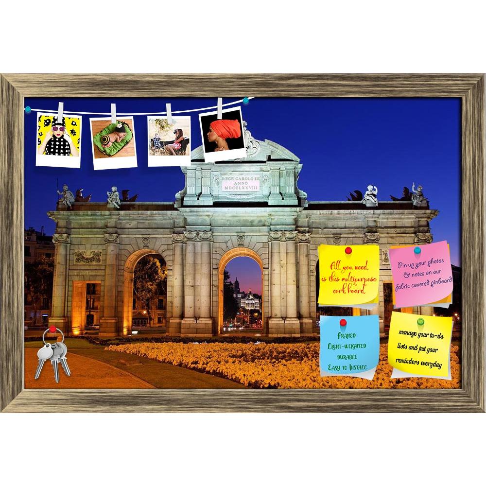 ArtzFolio Night View Of Monument Puerta De Alcala Madrid, Spain Printed Bulletin Board Notice Pin Board Soft Board | Framed-Bulletin Boards Framed-AZSAO4420173BLB_FR_L-Image Code 5000086 Vishnu Image Folio Pvt Ltd, IC 5000086, ArtzFolio, Bulletin Boards Framed, Places, Photography, night, view, of, monument, puerta, de, alcala, madrid, spain, printed, bulletin, board, notice, pin, soft, framed, pin up board, push pin board, extra large cork board, big pin board, notice board, small bulletin board, cork boar