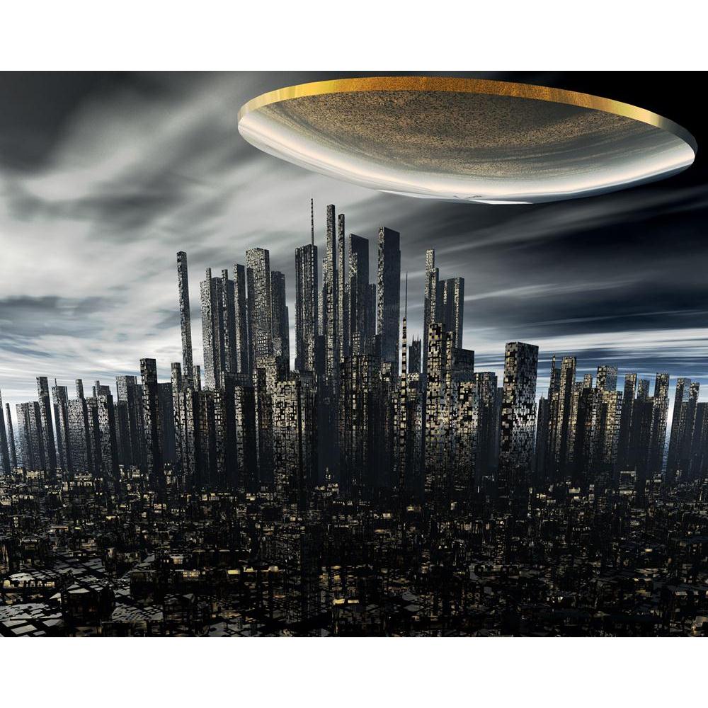 UFO Space Ship Above Night City Canvas Painting Synthetic Frame-Paintings MDF Framing-AFF_FR-IC 5000089 IC 5000089, 3D, Animated Cartoons, Astronomy, Automobiles, Cities, City Views, Comics, Cosmology, Fantasy, Futurism, Science Fiction, Space, Stars, Transportation, Travel, Vehicles, ufo, ship, above, night, city, canvas, painting, synthetic, frame, spaceship, science, fiction, alien, aircraft, airplane, andromeda, area, attack, back, bang, beauty, big, camera, cluster, comic, extraterrestrial, files, flyi