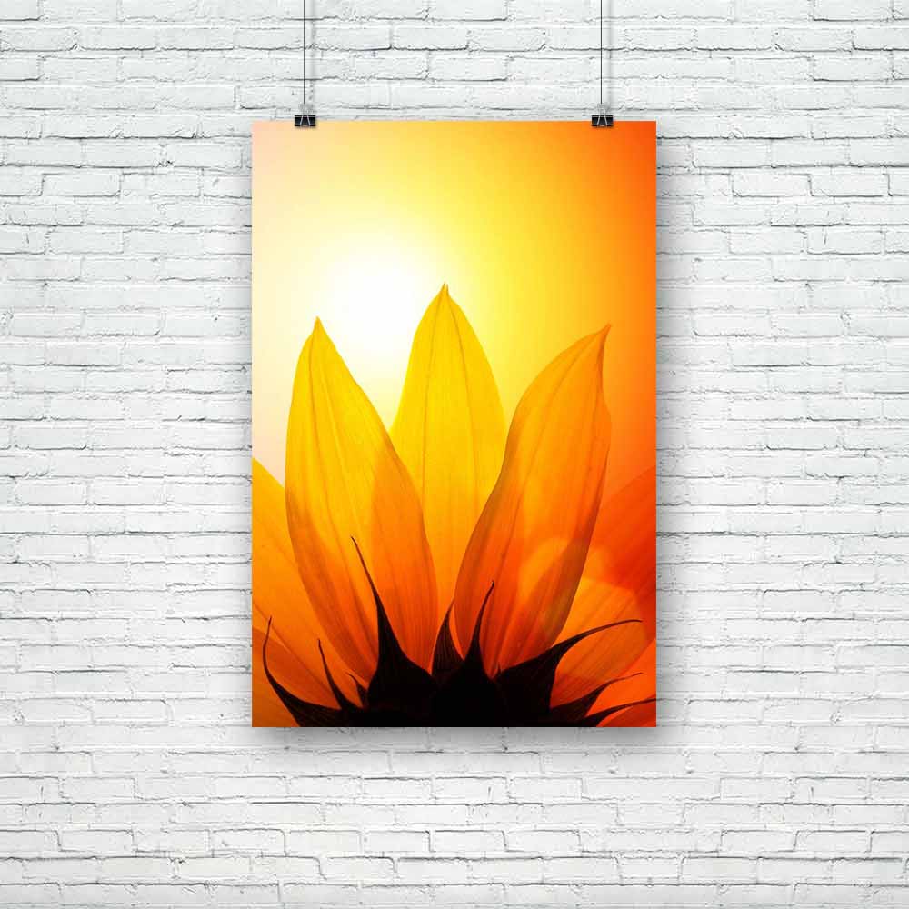 Sunflower Over Sunset Sky Unframed Paper Poster-Paper Posters Unframed-POS_UN-IC 5000092 IC 5000092, Abstract Expressionism, Abstracts, Botanical, Floral, Flowers, Landscapes, Love, Nature, Patterns, Romance, Scenic, Semi Abstract, Signs, Signs and Symbols, Sunsets, sunflower, over, sunset, sky, unframed, paper, poster, sun, sunflowers, sunshine, rays, abstract, background, backlit, beautiful, beauty, big, blossom, bright, close, up, closeup, color, colored, crop, design, detail, element, flora, flower, gar