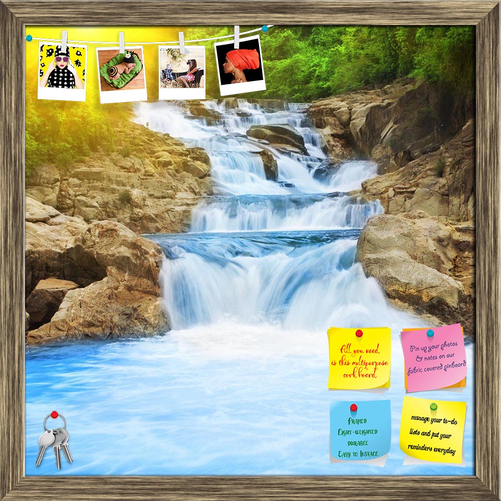 ArtzFolio Cascade Fall In Tropical Forest Printed Bulletin Board Notice Pin Board Soft Board | Framed-Bulletin Boards Framed-AZSAO4844592BLB_FR_L-Image Code 5000095 Vishnu Image Folio Pvt Ltd, IC 5000095, ArtzFolio, Bulletin Boards Framed, Landscapes, Photography, cascade, fall, in, tropical, forest, printed, bulletin, board, notice, pin, soft, framed, beautiful, pin up board, push pin board, extra large cork board, big pin board, notice board, small bulletin board, cork board, wall notice board, giant cork