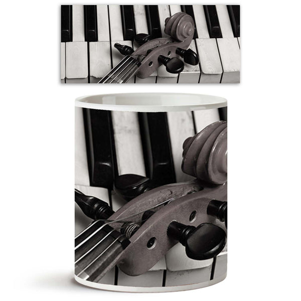 Old Piano & Violin Ceramic Coffee Tea Mug Inside White-Coffee Mugs--IC 5000104 IC 5000104, Ancient, Art and Paintings, Black, Black and White, Historical, Medieval, Music, Music and Musical Instruments, Musical Instruments, Retro, Vintage, White, Wooden, old, piano, violin, ceramic, coffee, tea, mug, inside, acoustic, alto, antique, arm, art, audio, broken, chord, classic, compose, concept, detail, ebony, end, harmony, head, instrument, instrumental, ivory, key, lines, macro, melodic, melody, musical, neck,