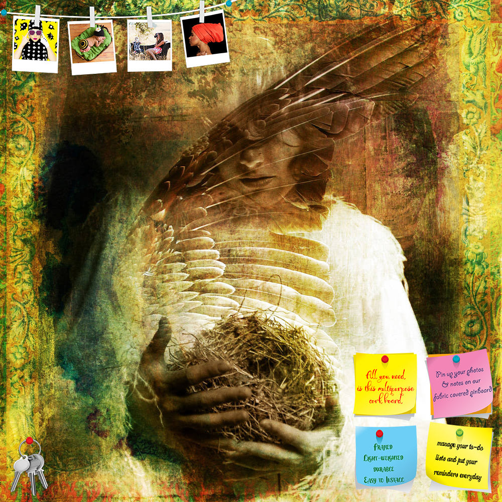 ArtzFolio Woman With Nest Printed Bulletin Board Notice Pin Board Soft Board | Frameless-Bulletin Boards Frameless-AZSAO5161204BLB_FL_L-Image Code 5000105 Vishnu Image Folio Pvt Ltd, IC 5000105, ArtzFolio, Bulletin Boards Frameless, Surrealism, Vintage, Photography, woman, with, nest, printed, bulletin, board, notice, pin, soft, frameless, photo, based, illustration, pin up board, push pin board, extra large cork board, big pin board, notice board, small bulletin board, cork board, wall notice board, giant 