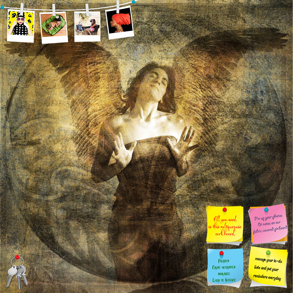 ArtzFolio Angel With Open Hearted Gesture Printed Bulletin Board Notice Pin Board Soft Board | Frameless-Bulletin Boards Frameless-AZSAO5161209BLB_FL_L-Image Code 5000106 Vishnu Image Folio Pvt Ltd, IC 5000106, ArtzFolio, Bulletin Boards Frameless, Surrealism, Vintage, Photography, angel, with, open, hearted, gesture, printed, bulletin, board, notice, pin, soft, frameless, photo, based, illustration, pin up board, push pin board, extra large cork board, big pin board, notice board, small bulletin board, cor