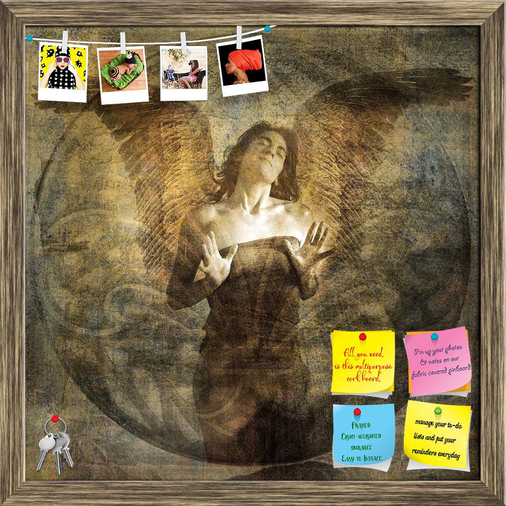 ArtzFolio Angel With Open Hearted Gesture Printed Bulletin Board Notice Pin Board Soft Board | Framed-Bulletin Boards Framed-AZSAO5161209BLB_FR_L-Image Code 5000106 Vishnu Image Folio Pvt Ltd, IC 5000106, ArtzFolio, Bulletin Boards Framed, Surrealism, Vintage, Photography, angel, with, open, hearted, gesture, printed, bulletin, board, notice, pin, soft, framed, photo, based, illustration, pin up board, push pin board, extra large cork board, big pin board, notice board, small bulletin board, cork board, wal