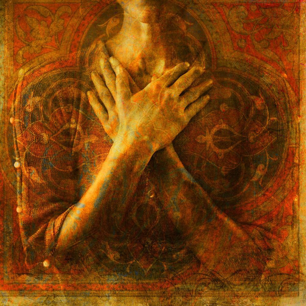 A Womans's Hands Crossed Over Her Chest Canvas Painting Synthetic Frame - Paintings MDF Framing - ArtzFolio.com