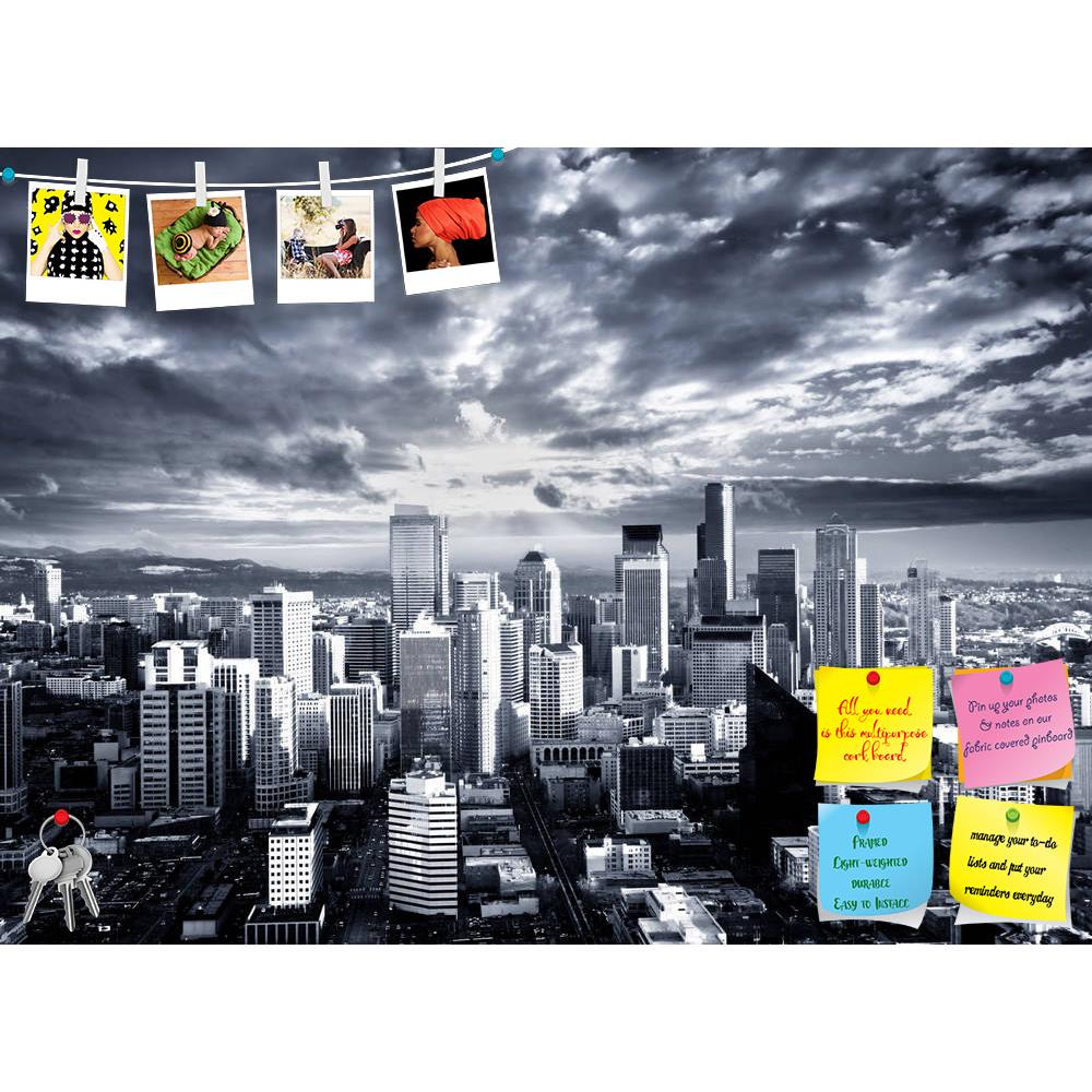 ArtzFolio Seattle Cityscape, Washington, USA Printed Bulletin Board Notice Pin Board Soft Board | Frameless-Bulletin Boards Frameless-AZSAO5568551BLB_FL_L-Image Code 5000122 Vishnu Image Folio Pvt Ltd, IC 5000122, ArtzFolio, Bulletin Boards Frameless, Places, Photography, seattle, cityscape, washington, usa, printed, bulletin, board, notice, pin, soft, frameless, black, white, and, city, buildings, urban, clouds, storm, business, modern, artistic, contrast, america, pin up board, push pin board, extra large