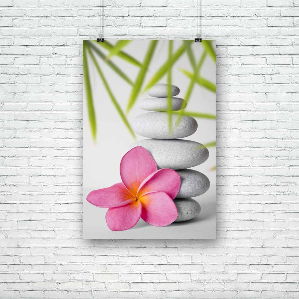 White Pebbles & Pink Frangipani Flower Unframed Paper Poster-Paper Posters Unframed-POS_UN-IC 5000125 IC 5000125, Ancient, Black and White, Botanical, Buddhism, Cities, City Views, Culture, Ethnic, Floral, Flowers, Historical, Japanese, Marble and Stone, Medieval, Nature, Scenic, Spiritual, Still Life, Traditional, Tribal, Tropical, Vintage, White, World Culture, pebbles, pink, frangipani, flower, unframed, paper, poster, still, life, morte, balance, bamboo, calm, details, eastern, exotic, garden, green, le