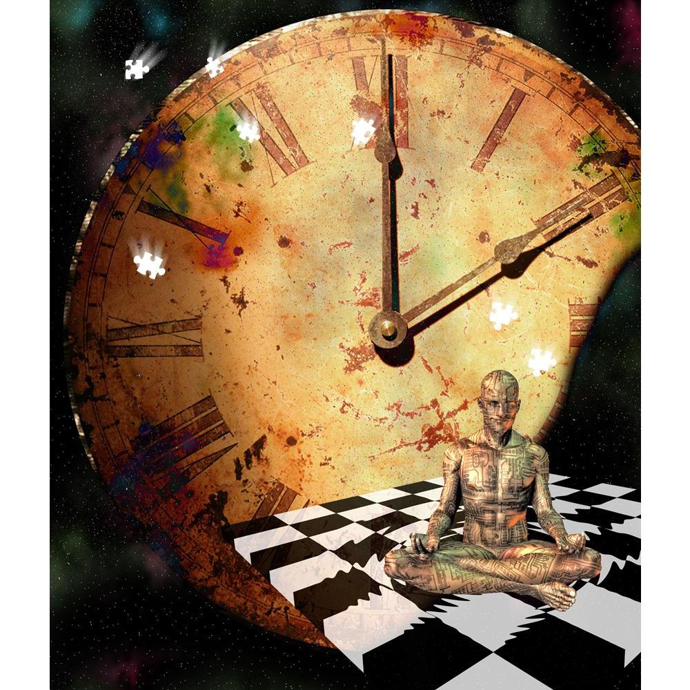 Meditation Comp Canvas Painting Synthetic Frame-Paintings MDF Framing-AFF_FR-IC 5000126 IC 5000126, Abstract Expressionism, Abstracts, Art and Paintings, Astronomy, Black and White, Conceptual, Cosmology, Digital, Digital Art, Fantasy, Graphic, Illustrations, Modern Art, Realism, Retro, Semi Abstract, Signs, Signs and Symbols, Space, Stars, Surrealism, Symbols, White, meditation, comp, canvas, painting, synthetic, frame, dali, abstract, art, background, clock, concept, cosmos, design, dial, distorted, dream