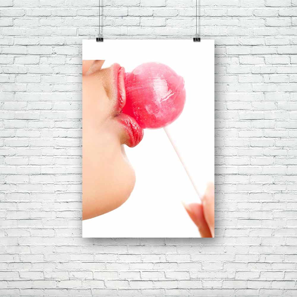Woman With Sweet Sugar Candy Unframed Paper Poster-Paper Posters Unframed-POS_UN-IC 5000132 IC 5000132, Adult, Asian, Black and White, Cuisine, Fashion, Food, Food and Beverage, Food and Drink, Individuals, Pop Art, Portraits, White, woman, with, sweet, sugar, candy, unframed, paper, poster, attractive, beautiful, beauty, bright, caucasian, charming, closeup, colorful, cute, delight, desire, eat, enjoy, face, fingers, girl, hand, happy, human, isolated, kiss, lips, lollipop, makeup, model, mouth, nails, nec