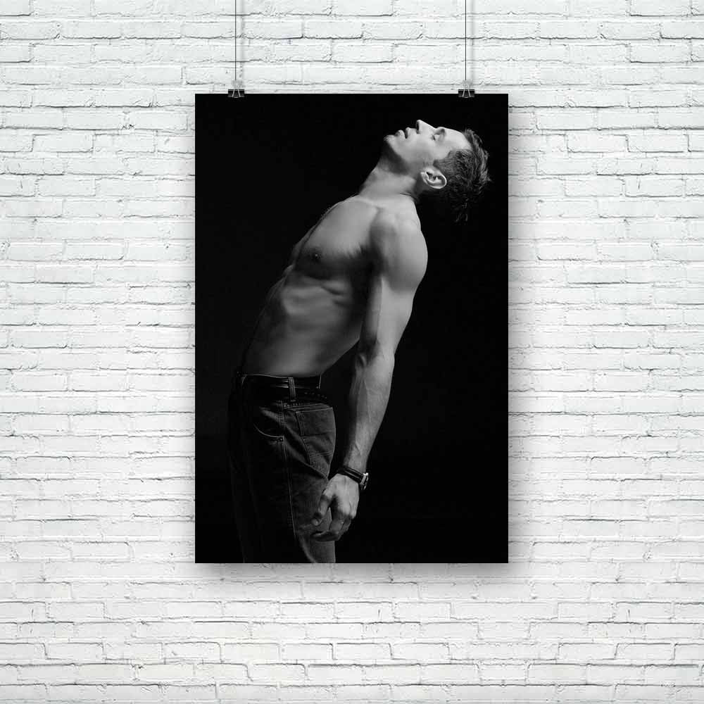 Male Portrait Unframed Paper Poster-Paper Posters Unframed-POS_UN-IC 5000134 IC 5000134, Black, Black and White, Fashion, Individuals, Portraits, Sports, male, portrait, unframed, paper, poster, anatomy, arm, biceps, body, bodybuilder, boy, chest, cleanliness, drops, dynamics, emotion, energy, face, fit, fitness, force, freshness, good, guy, hair, hairy, handsome, isolated, looking, man, model, muscles, one, person, restoration, ribs, shoulders, shower, sport, stomach, torso, waist, young, artzfolio, poster